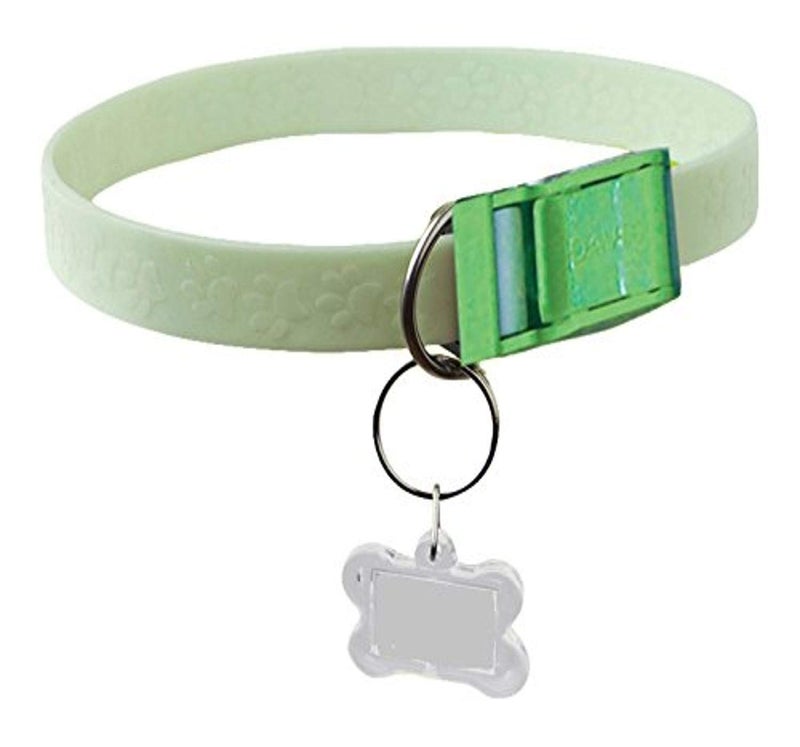 Davis FurEver Brite Glow in The Dark Pet Safety Collar, Small to Medium, Green